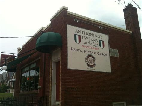 Anthonino's st louis - The Best 10 Italian Restaurants near Hampton Ave, St. Louis, MO. 1. Anthonino’s Taverna. “Anthonino's on The Hill is one of the better Italian eateries I've had the pleasure of patronizing.” more. 2. Charlie Gitto’s On the Hill. “You could tell he was an old school Italian that was enthusiastic about the food and even the way he ...